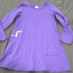 Hanna Andersson Purple Dress with Fun Pocket